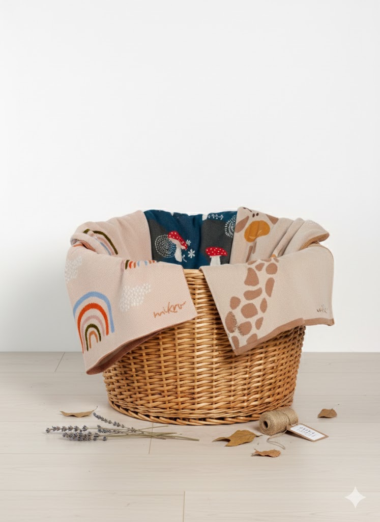 Manta Orgánica GOTS® Ecomikro - Diseño Hongo 80 x 100 Cm - Imagen 9