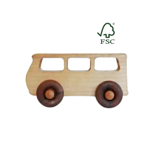 Autobús de Madera FSC® – Juguete sostenible (Wooden Story)
