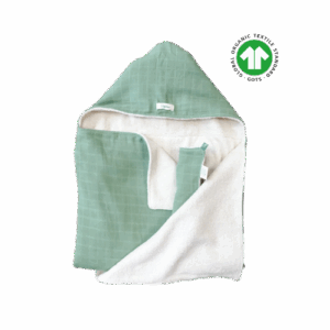 Capa de Baño 100% Algodón Orgánico GOTS Verde - Pitigaia