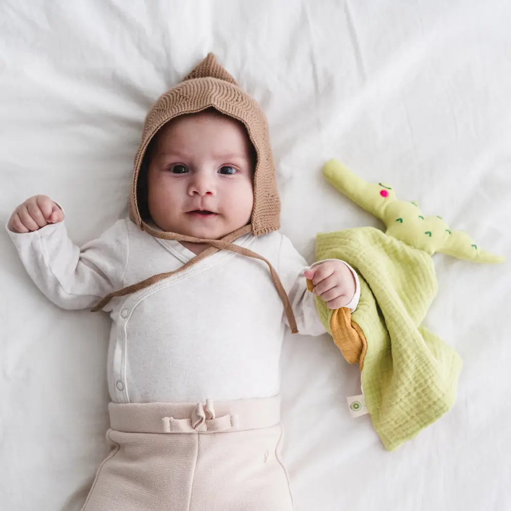 Doudou de Algodón Orgánico GOTS® - Cocodrilo (Apunt Barcelona) - Imagen 2