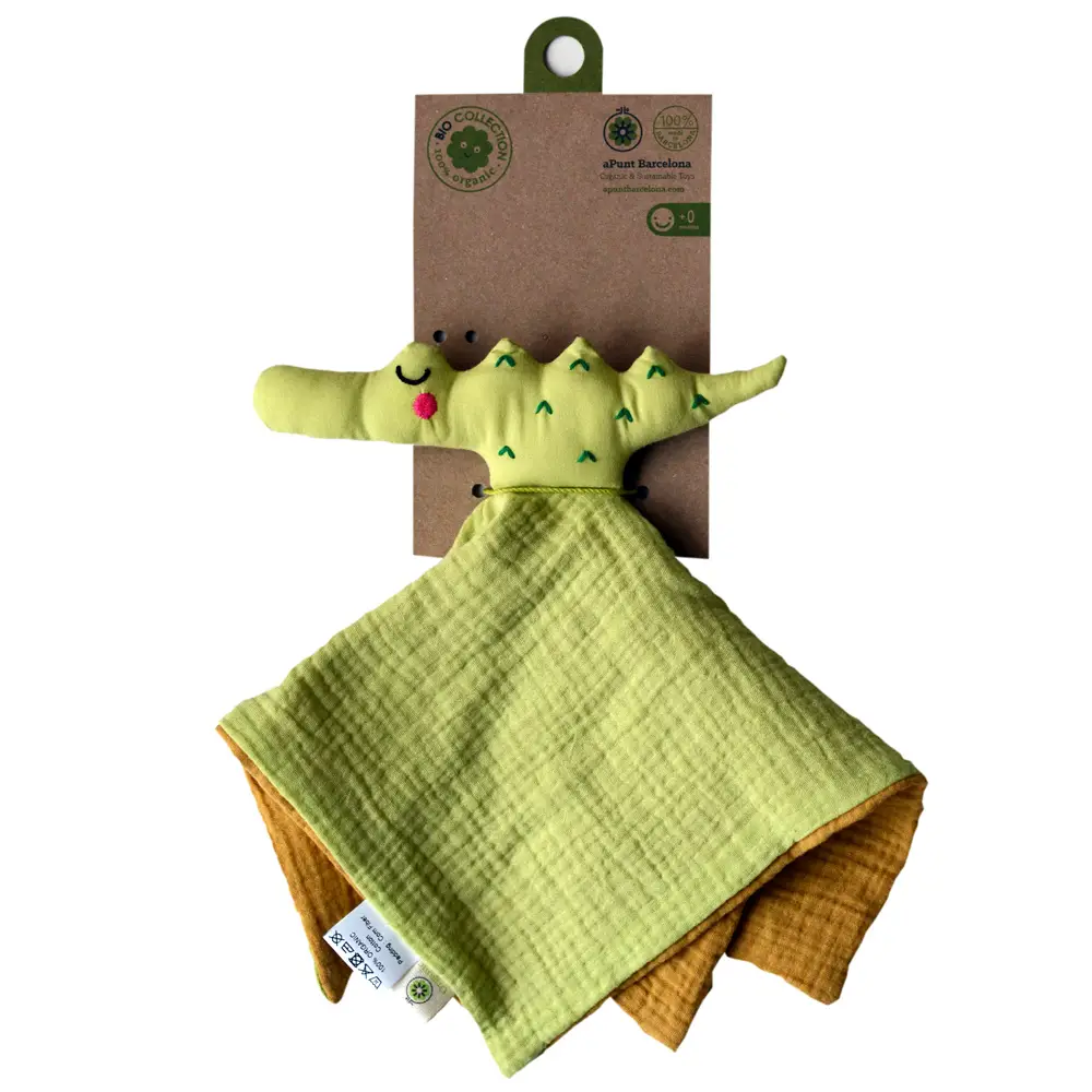 Doudou de Algodón Orgánico GOTS® - Cocodrilo (Apunt Barcelona) - Imagen 5