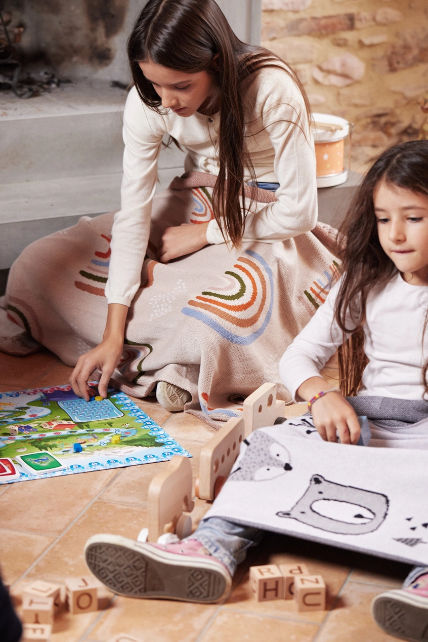 Manta Orgánica GOTS® Ecomikro - Diseño Arcoíris 80 x 100 cm - Imagen 5