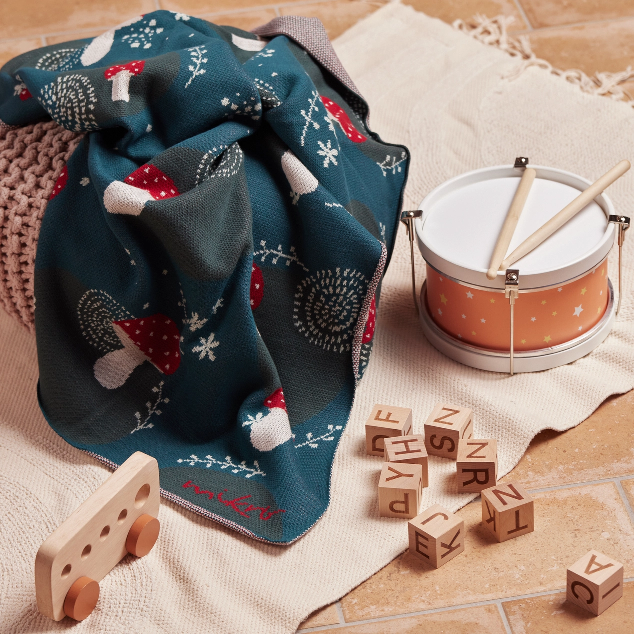 Manta Orgánica GOTS® Ecomikro - Diseño Hongo 80 x 100 Cm - Imagen 6