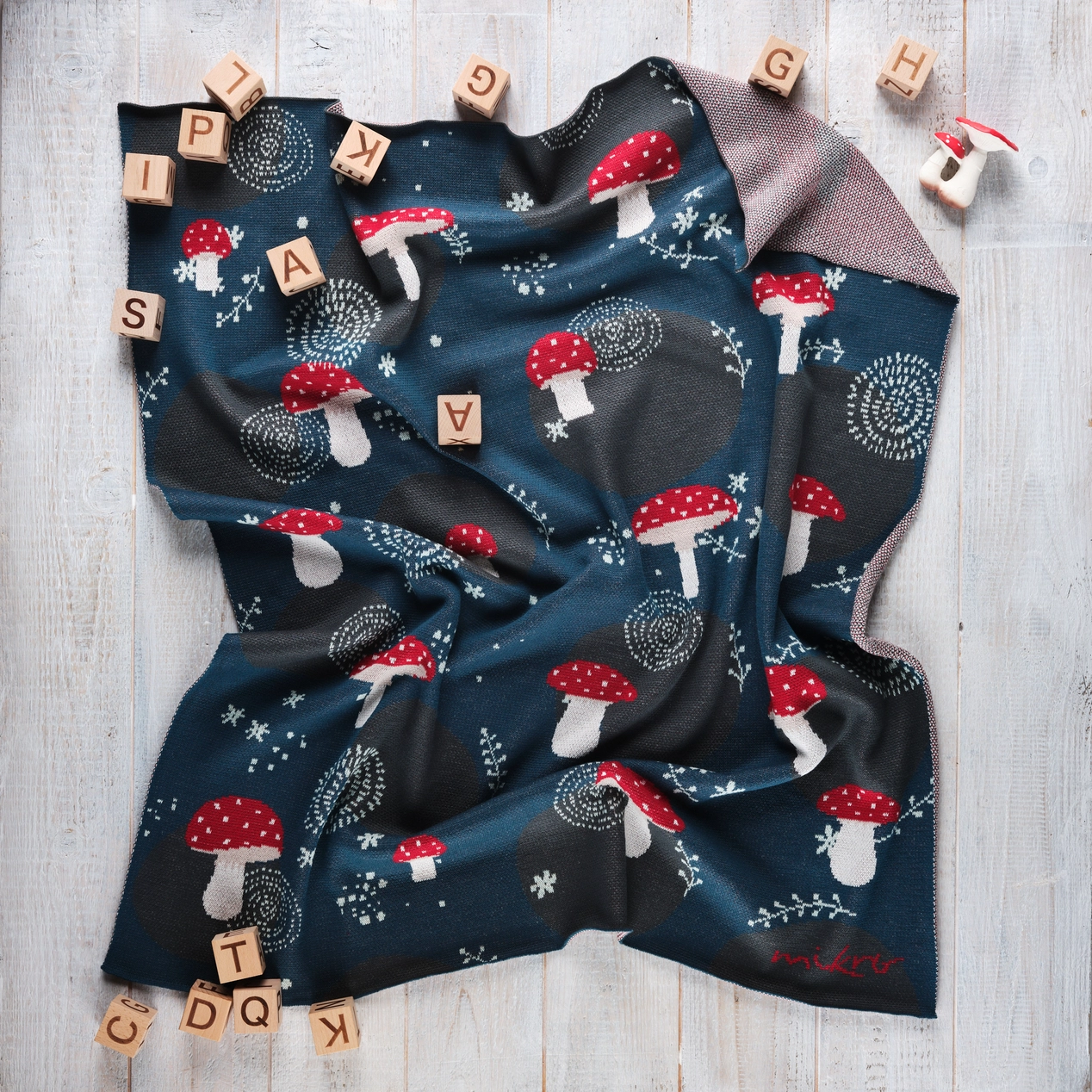 Manta Orgánica GOTS® Ecomikro - Diseño Hongo 80 x 100 Cm - Imagen 3